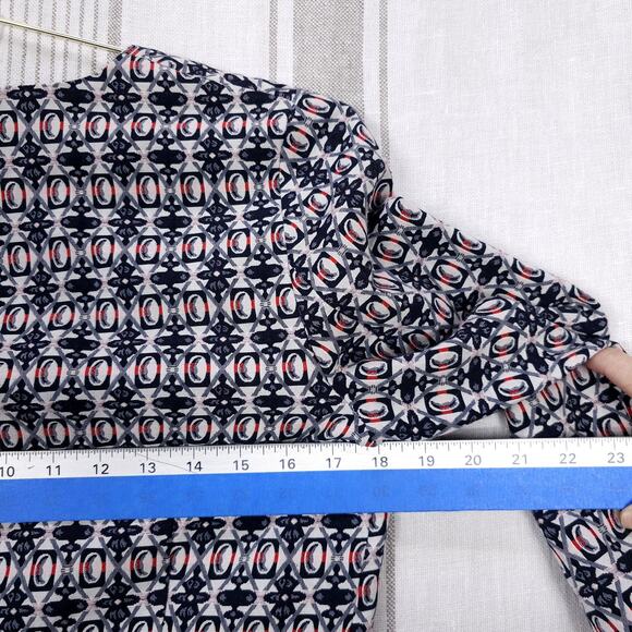 MDMS‎ M-Conzept Blazer Medium Navy Blue Geometric Pattern Office Twee Cute - Picture 10 of 12